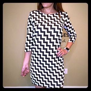 B/W Chevron print dress